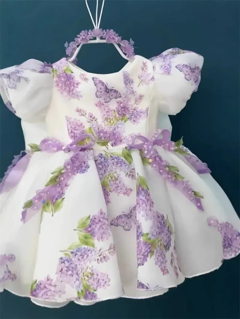 Custom Flower Girl Dress – Wedding, Birthday & Pageant Princess Ball Gown (12M–14) - Gold Store Business