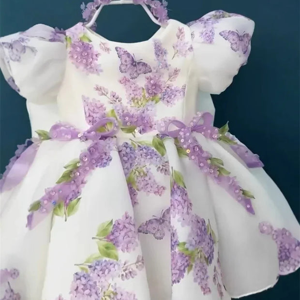 Custom Flower Girl Dress – Wedding, Birthday & Pageant Princess Ball Gown (12M–14) - Gold Store Business