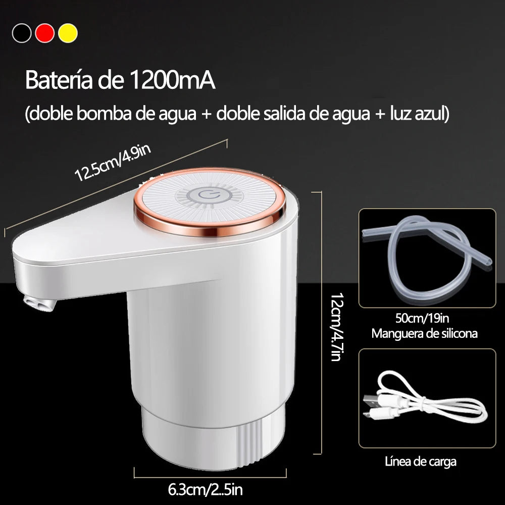 Portable Electric Water Dispenser Pump for 5 Gallon Bottles – USB Rechargeable | Home, Kitchen & Office