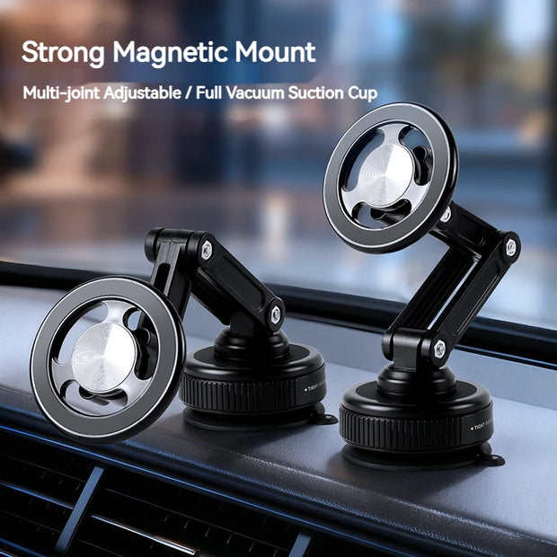 Universal Magnetic Phone Holder — Vacuum Suction Cup, 360° Rotation for Car, Bathroom & Desk - Gold Store Business