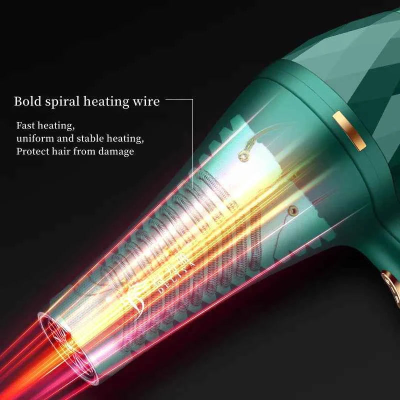 Professional Hair Dryer 1200W – Hot & Cold, Ionic, 3-Speed | Foldable Handle | Home & Salon Use