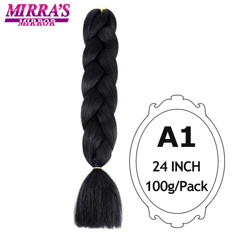 Ombre Braiding Hair Extensions – Kanekalon Synthetic Jumbo Braids 24 Inch | 6 Pcs/Lot