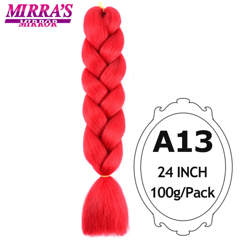 Ombre Braiding Hair Extensions – Kanekalon Synthetic Jumbo Braids 24 Inch | 6 Pcs/Lot