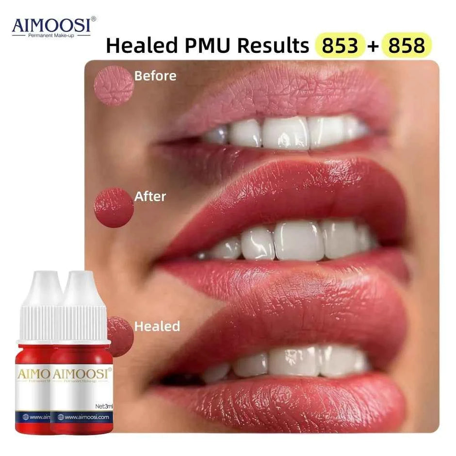 Aimoosi 3ML Nano PMU Pigment — Milky Colors | Brows, Eyeliner & Lips | Gamma-Sterilized | 14 Shades