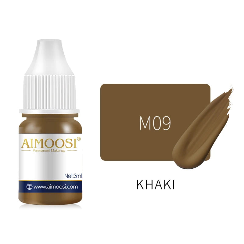 Aimoosi 3ML Semi-Permanent Makeup Pigment — Milk Tea Colors | Brows, Eyeliner & Lips | Lasts 3–5 Years