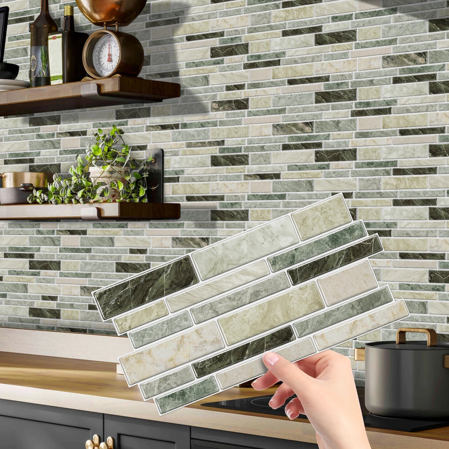 Marble Peel & Stick Wall Tiles – Waterproof Self-Adhesive Backsplash for Bathroom & Kitchen