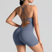 Women's Seamless Yoga Shorts Jumpsuit | Slim-Fit Workout Bodysuit | Quick-Dry Gym & Pilates