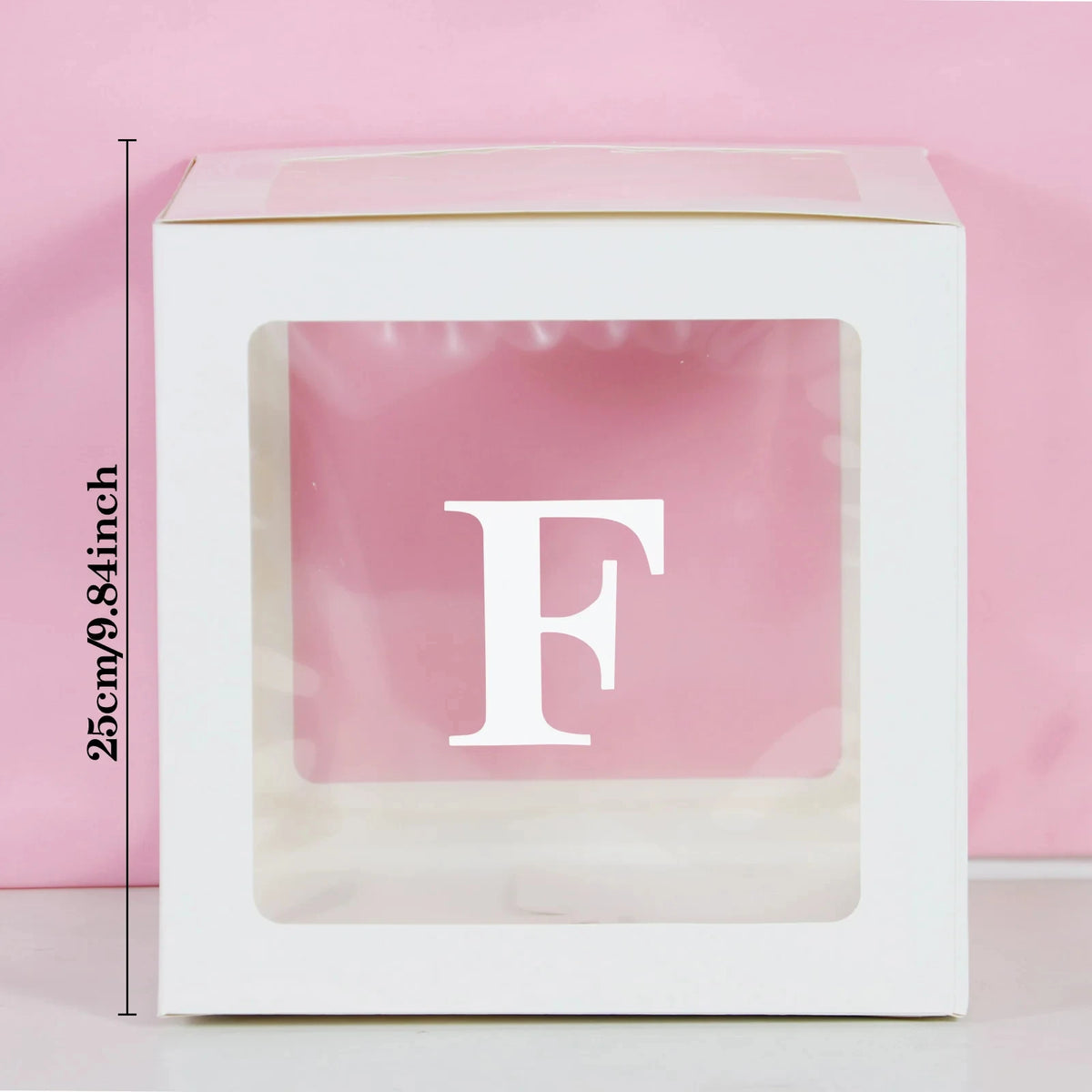 25cm Transparent Letter Gift Box – A-Z Alphabet for Baby Shower, Wedding & Party Decor - Gold Store Business