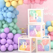 25cm Transparent Letter Gift Box – A-Z Alphabet for Baby Shower, Wedding & Party Decor - Gold Store Business