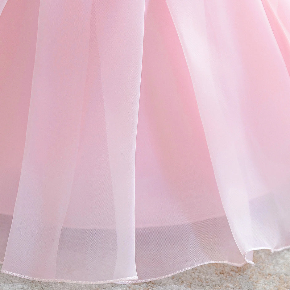 Baby Girl Flower Dress – Baptism, Birthday & Wedding Princess Gown (6M–3Y) - Gold Store Business