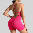 Women's Seamless Yoga Shorts Jumpsuit | Slim-Fit Workout Bodysuit | Quick-Dry Gym & Pilates