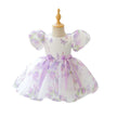Girls Floral Princess Dress – Runway Flower Girl Gown for Birthday & Party (6M–3Y) - Gold Store Business