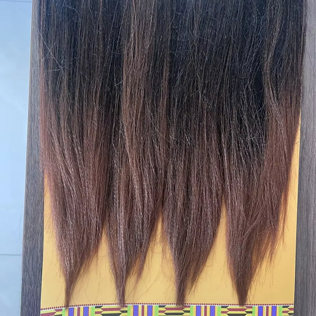 38" Pre-Stretched Braiding Hair — Soft Yaki Texture, Hot Water Set, 4x Pack for Box Braids & Twists
