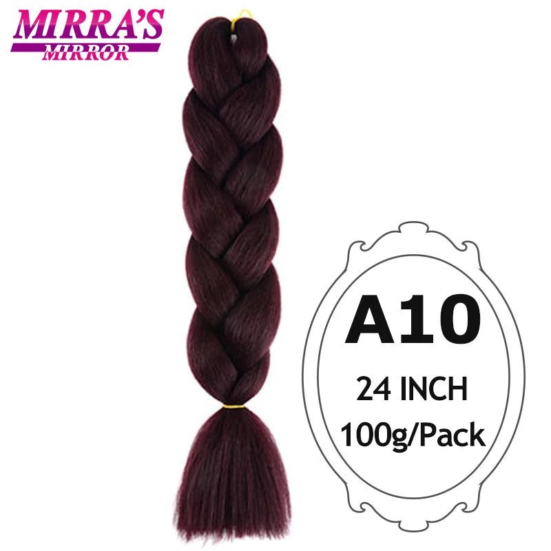 Ombre Braiding Hair Extensions – Kanekalon Synthetic Jumbo Braids 24 Inch | 6 Pcs/Lot