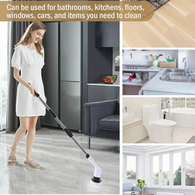 Multifunctional Electric Spin Scrubber — Cordless Cleaning Brush for Kitchen & Bathroom - Gold Store Business
