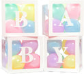 25cm Transparent Letter Gift Box – A-Z Alphabet for Baby Shower, Wedding & Party Decor - Gold Store Business