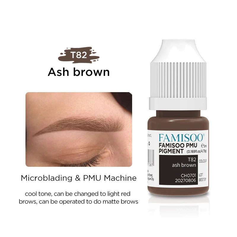 5ML Permanent Makeup Pigment — Lips, Brows & Eyeliner | Plant-Based, CPNP Certified | 29+ Colors