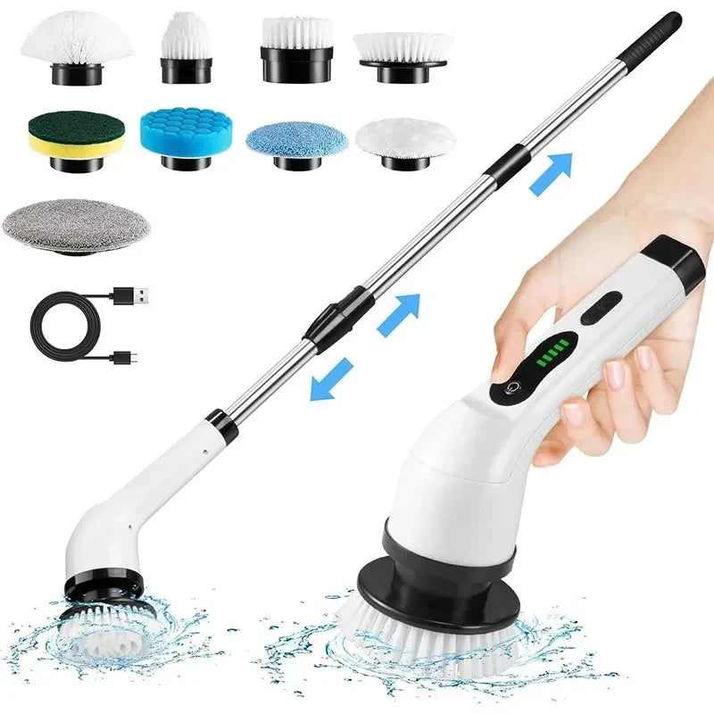 Multifunctional Electric Spin Scrubber — Cordless Cleaning Brush for Kitchen & Bathroom - Gold Store Business