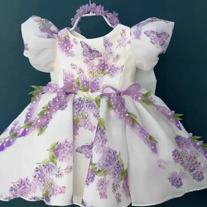 Custom Flower Girl Dress – Wedding, Birthday & Pageant Princess Ball Gown (12M–14) - Gold Store Business