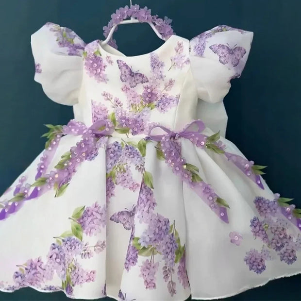 Custom Flower Girl Dress – Wedding, Birthday & Pageant Princess Ball Gown (12M–14) - Gold Store Business