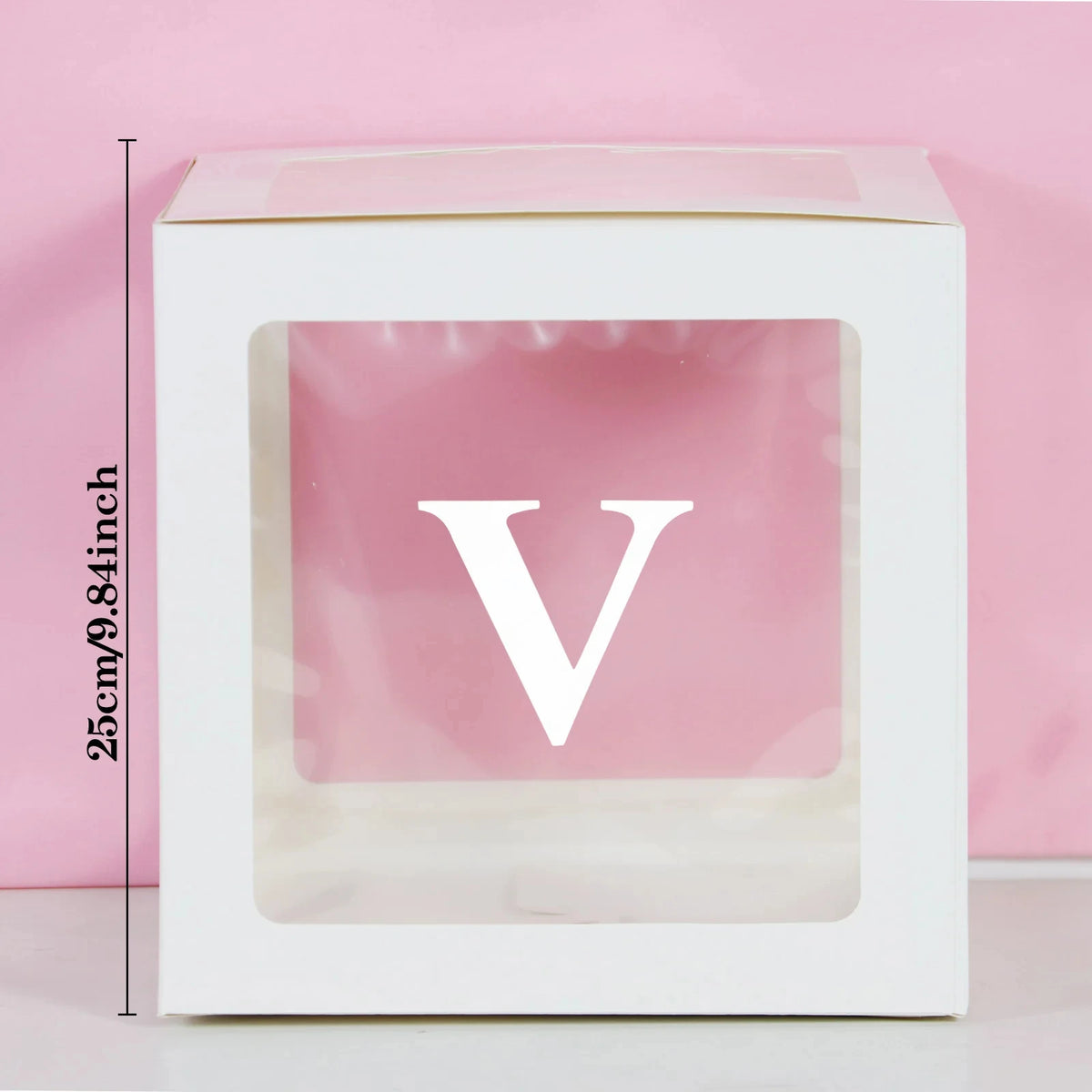 25cm Transparent Letter Gift Box – A-Z Alphabet for Baby Shower, Wedding & Party Decor - Gold Store Business