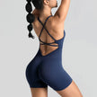 Women's Seamless Yoga Shorts Jumpsuit | Slim-Fit Workout Bodysuit | Quick-Dry Gym & Pilates