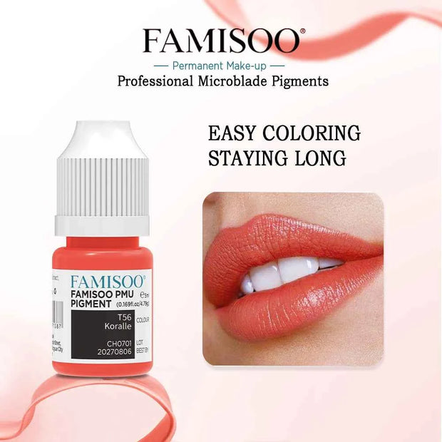 5ML Permanent Makeup Pigment — Lips, Brows & Eyeliner | Plant-Based, CPNP Certified | 29+ Colors