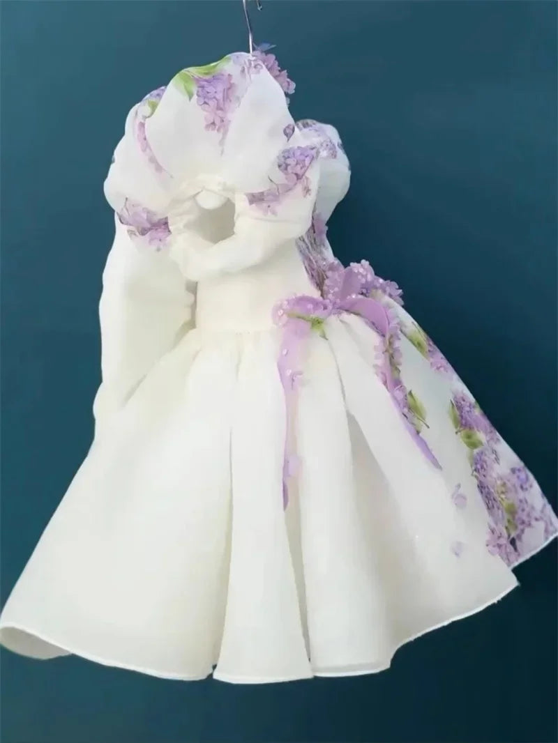 Custom Flower Girl Dress – Wedding, Birthday & Pageant Princess Ball Gown (12M–14) - Gold Store Business