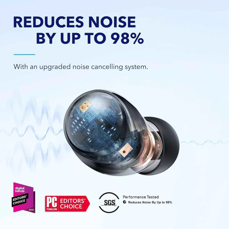 Soundcore by Anker Space A40 ANC Wireless Earbuds — 50H Battery, Hi-Res Audio (Refurbished)