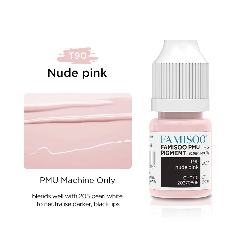 5ML Permanent Makeup Pigment — Lips, Brows & Eyeliner | Plant-Based, CPNP Certified | 29+ Colors