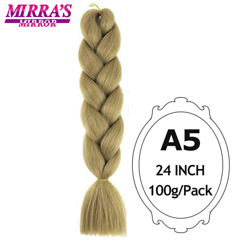 Ombre Braiding Hair Extensions – Kanekalon Synthetic Jumbo Braids 24 Inch | 6 Pcs/Lot