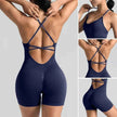 Women's Seamless Yoga Shorts Jumpsuit | Slim-Fit Workout Bodysuit | Quick-Dry Gym & Pilates