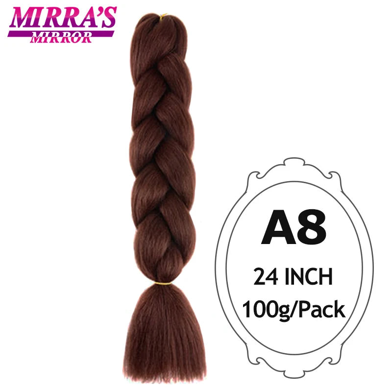 Ombre Braiding Hair Extensions – Kanekalon Synthetic Jumbo Braids 24 Inch | 6 Pcs/Lot