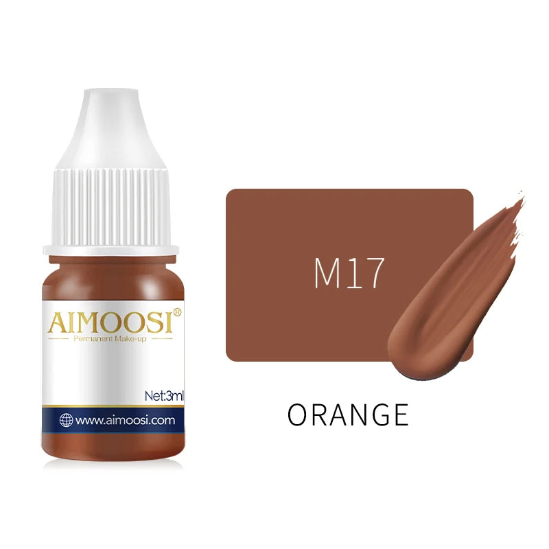 Aimoosi 3ML Semi-Permanent Makeup Pigment — Milk Tea Colors | Brows, Eyeliner & Lips | Lasts 3–5 Years