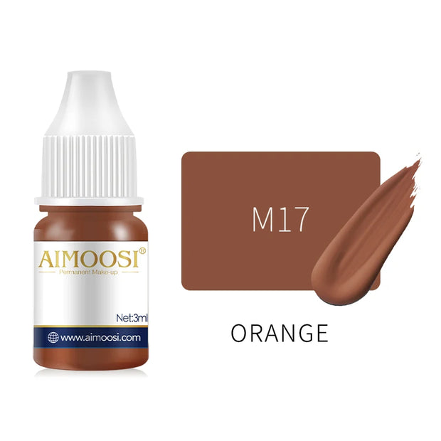 Aimoosi 3ML Semi-Permanent Makeup Pigment — Milk Tea Colors | Brows, Eyeliner & Lips | Lasts 3–5 Years