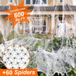 Halloween Spider Webs Decorations for Halloween Decorations Outdoor, 600Sqft Cobwebs for Halloween Decor with 150 Fake Spiders