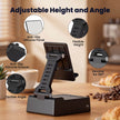 Bluetooth Speaker with Phone Stand -  2 in 1 Portable HD Surround Sound Speaker, Foldable Adjustable Phone Tablet Holder for Home Office, Gifts for Men Women
