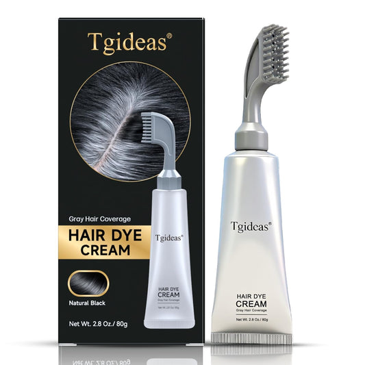 Hair Dye Cream Comb with Natural Plant Extract, Root Touch up Hair Color, Ammonia Free for Men & Women, Easy No Mix Gray Coverage, No Bleaching, All Types, Natural Black, 2.8Oz, 1 Kit