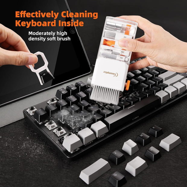 Keyboard Cleaner Laptop Cleaning Kit, All-In-One Keyboard Cleaning Kit, Laptop Cleaner Tool for Macbook Ipad Iphone Computer, Portable Electronics Brush Tool for Tablet PC Camera Lens Earbuds Monitor - Gold Store Business