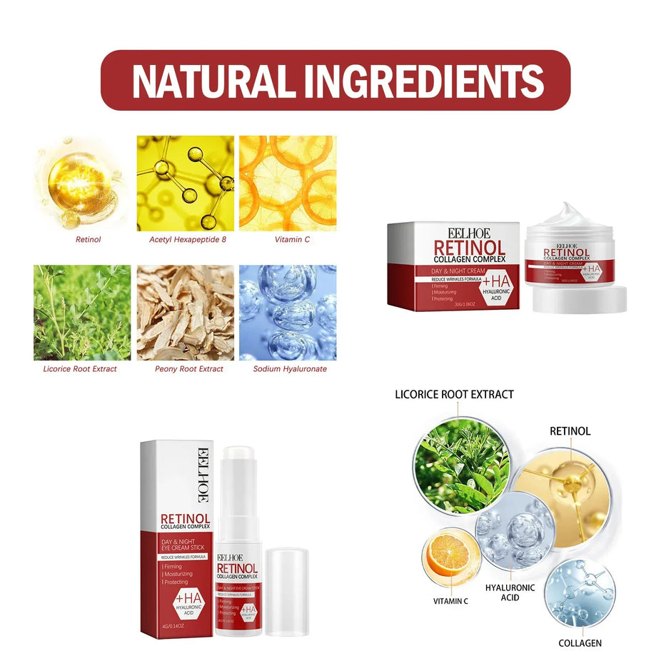 Retinol Anti-Aging Face Serum Set — Firms, Lifts & Fades Fine Lines - Gold Store Business