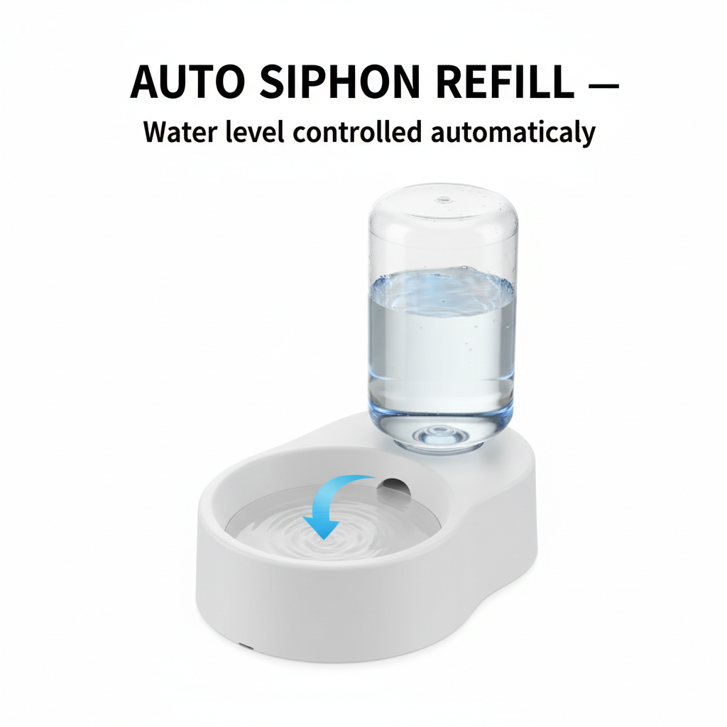 Self-Filling Pet Water Bowl — Automatic Moisture-Proof Dog & Cat Drinking Bowl - Gold Store Business