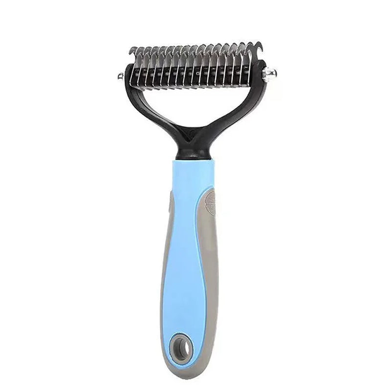 Professional Pet Deshedding Brush – Dog & Cat Hair Remover Comb with Knot Cutter for All Coat Types - Gold Store Business