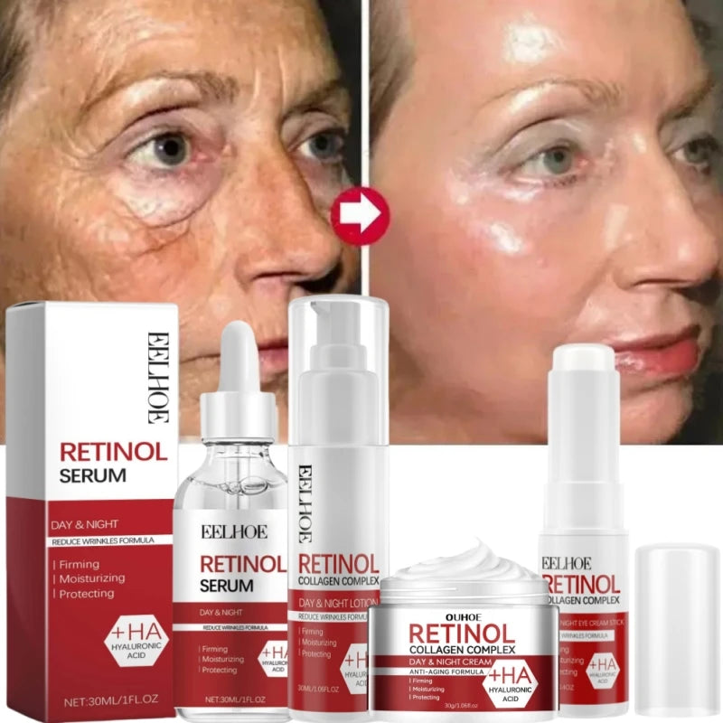 Retinol Anti-Aging Face Serum Set — Firms, Lifts & Fades Fine Lines - Gold Store Business