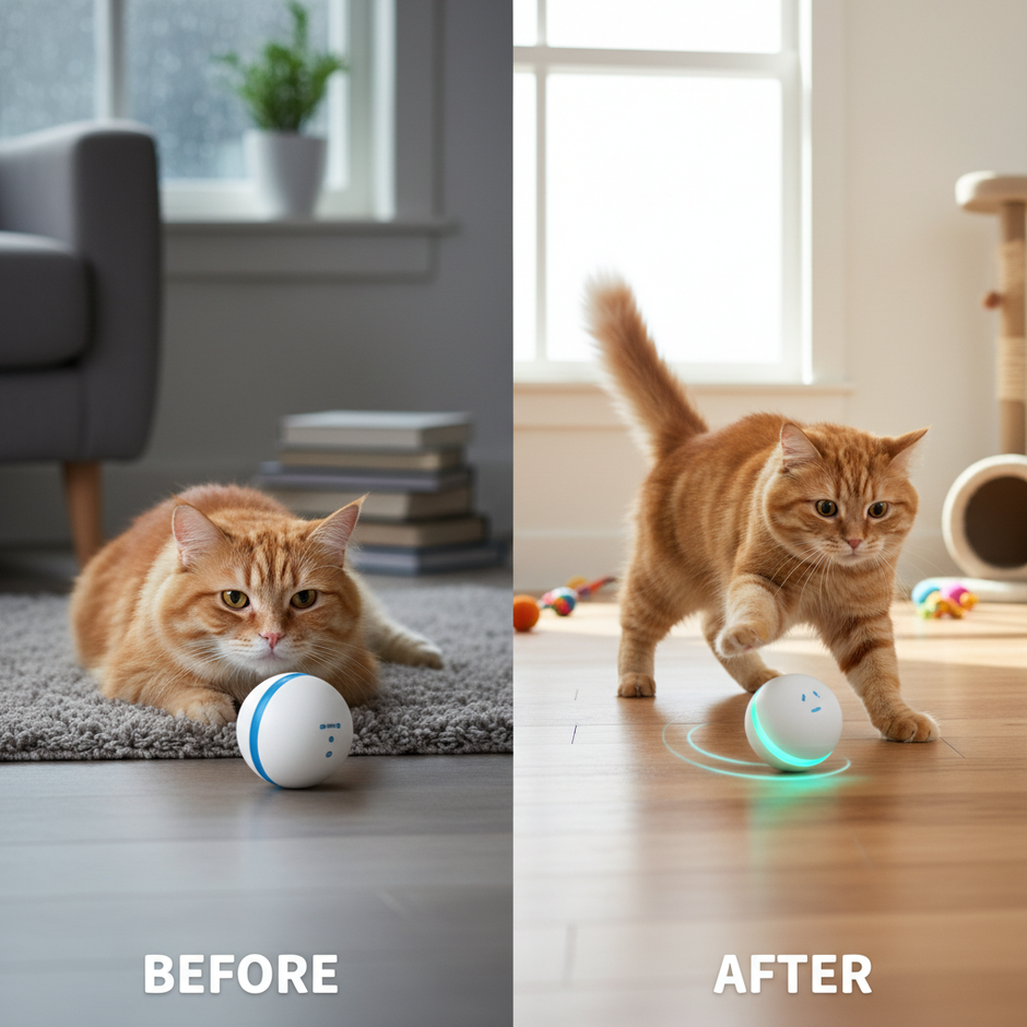 Smart Auto-Rolling Ball Pet Toy – Interactive Electric Toy for Cats & Dogs - Gold Store Business