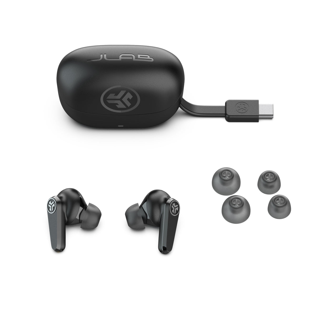 GO Pods ANC True Wireless Earbuds, 30+ Hour Battery, Black
