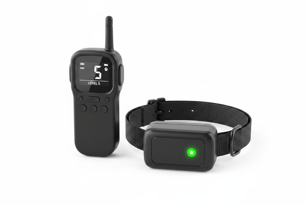 Anti-Bark Dog Collar – Electric Shock, Vibration & Sound with LED for Small & Large Dogs