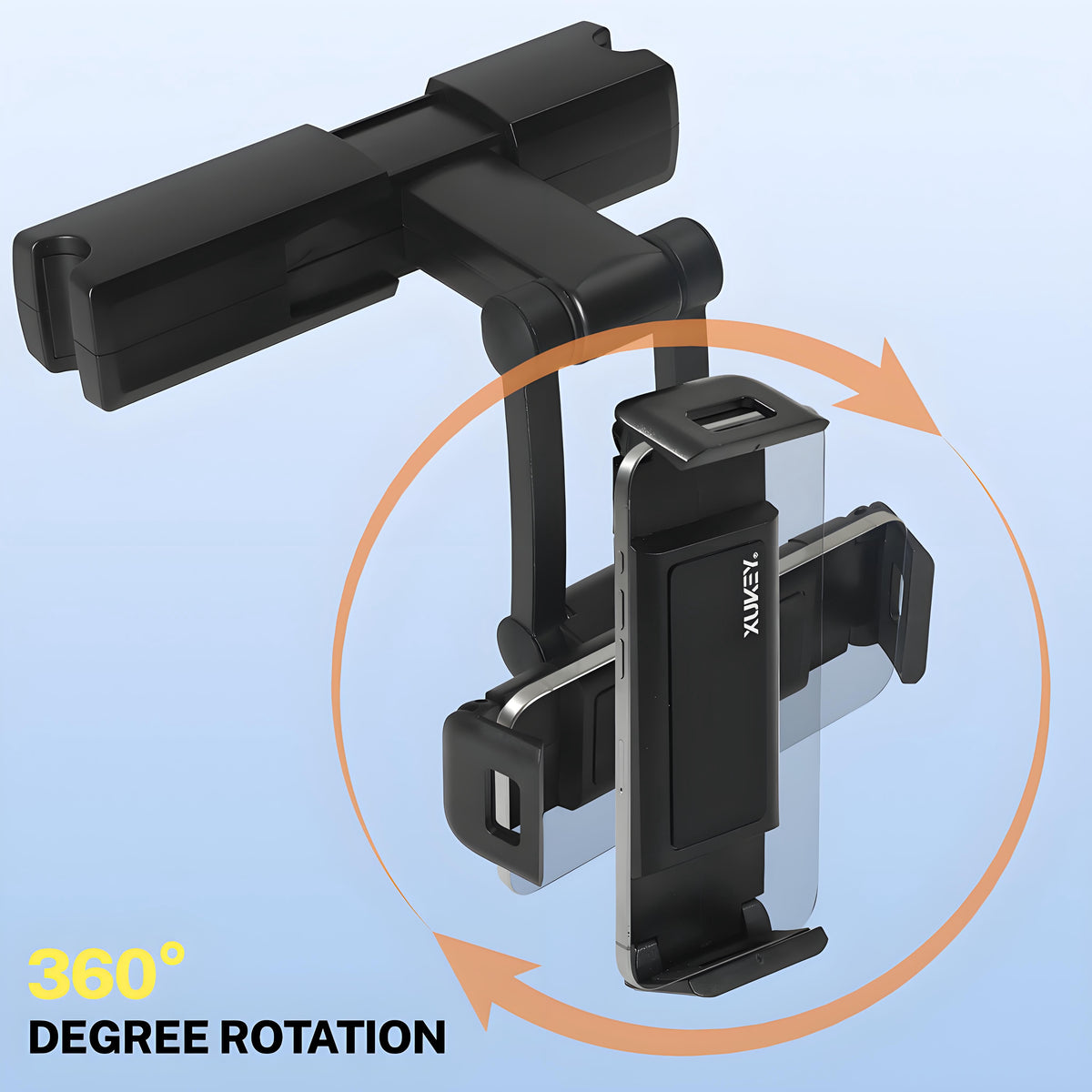 360° Car Vehicle Back Seat Headrest Mount Tablet Holder for 4-12.3” Universal Ipad Phone