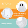 47 Inch Hanging Ghosts Halloween Decor,Halloween Light up White Ghosts with Spooky White LED Light,Halloween Outdoor Yard Porch Decorations,Haunted House Decorations