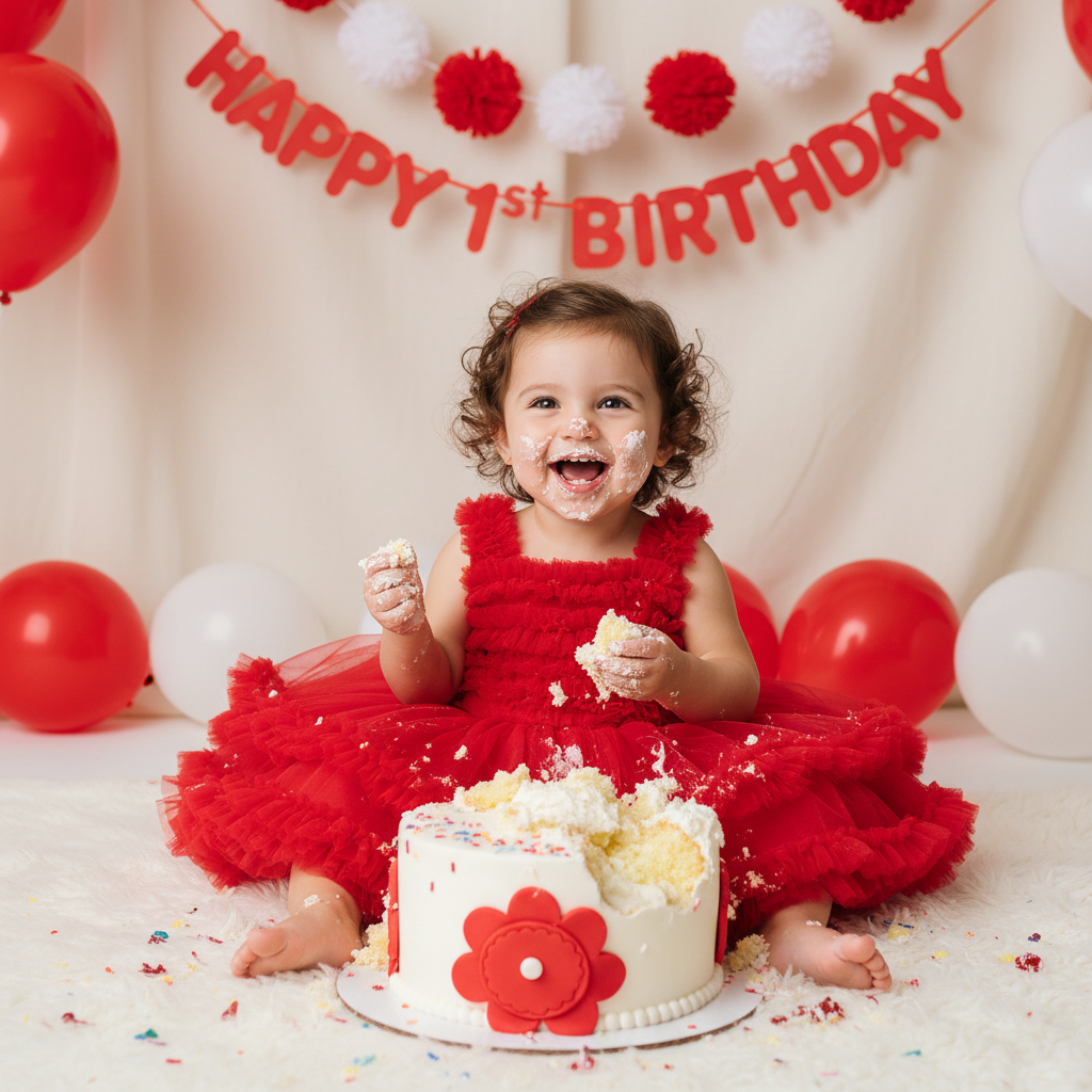 Toddler Girl Party Dress – Sleeveless Bowknot Pearl Cake Dress for Baby Girls 9M-5Y - Gold Store Business