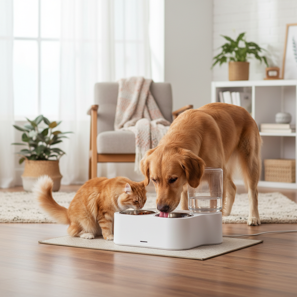 Self-Filling Pet Water Bowl — Automatic Moisture-Proof Dog & Cat Drinking Bowl - Gold Store Business